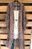 Searching The Skies Oversized  Kimono - Mocha Mix
