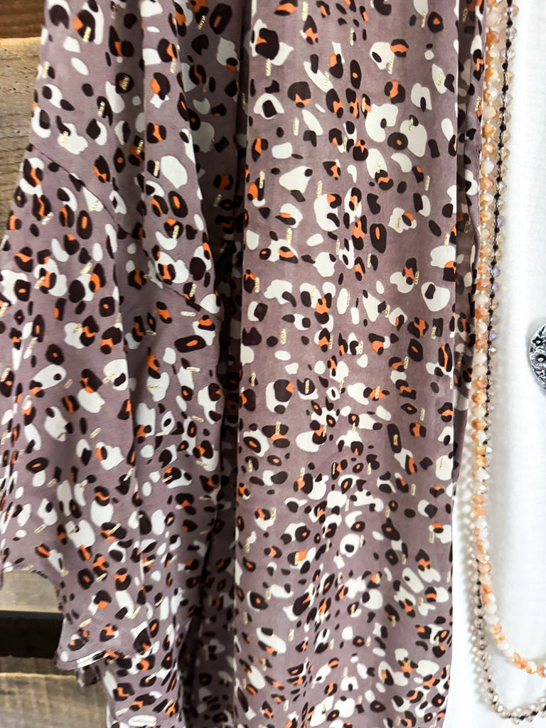 Searching The Skies Oversized  Kimono - Mocha Mix