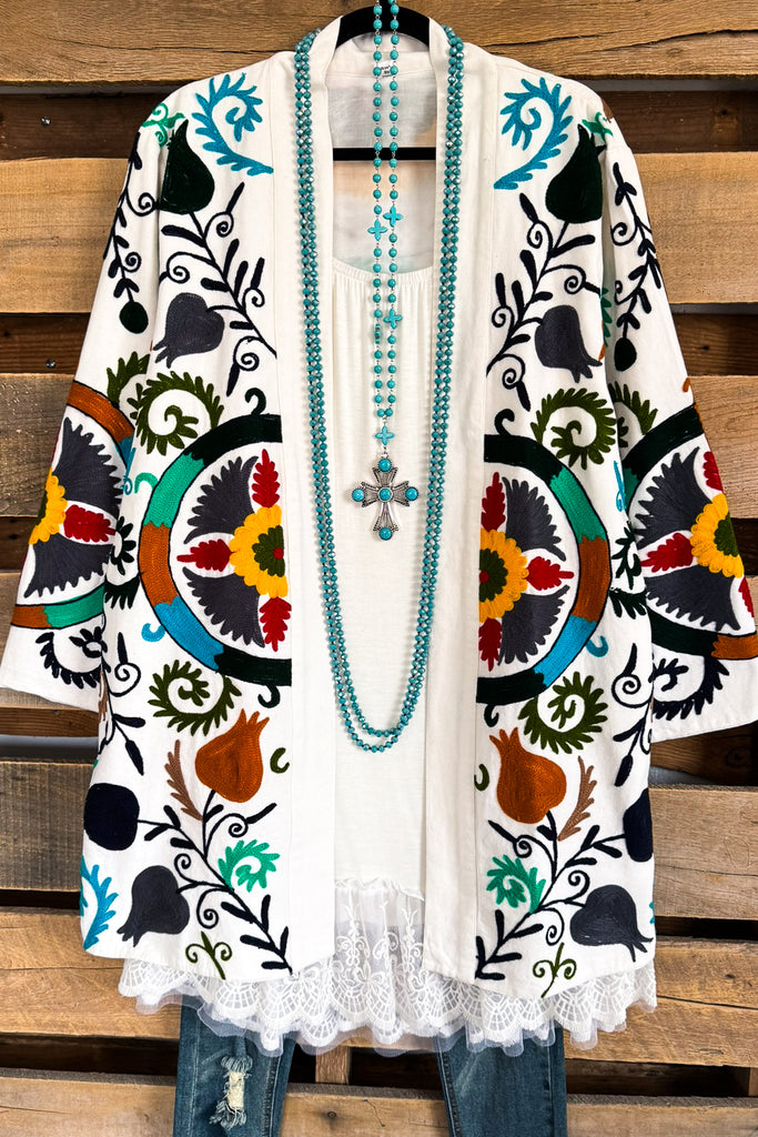 AHB EXCLUSIVE: Center Of Greatness Jacket  - White (Handmade)