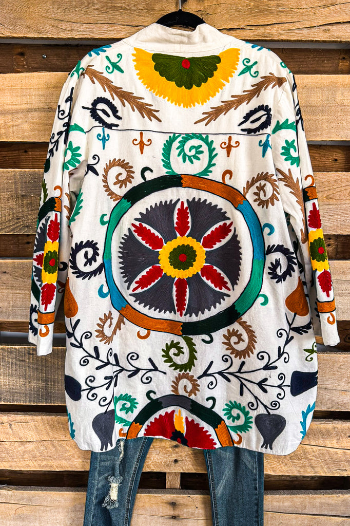 AHB EXCLUSIVE: Center Of Greatness Jacket  - White (Handmade)