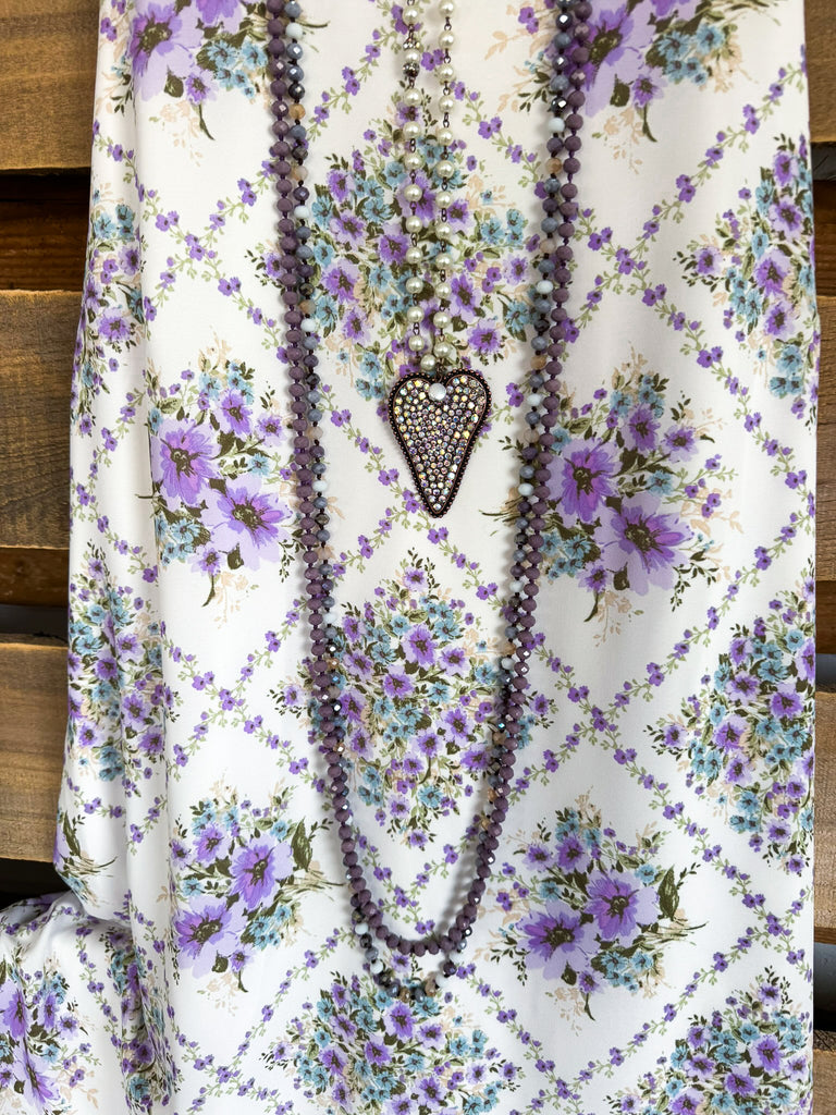 Chambers Of Truth Dress - Ivory Lavender - SALE