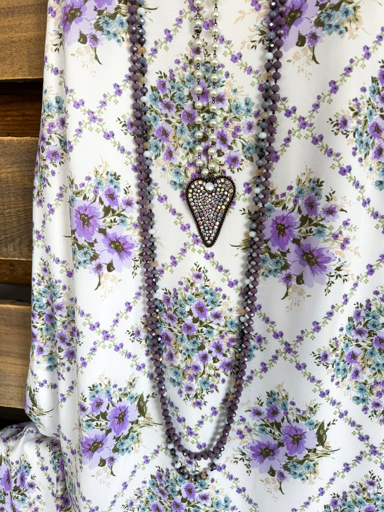 Chambers Of Truth Dress - Ivory Lavender - SALE