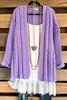 Cozy Haven Cardigan - Lilac