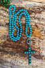 Wind Weathered Cross Necklace - Turquoise