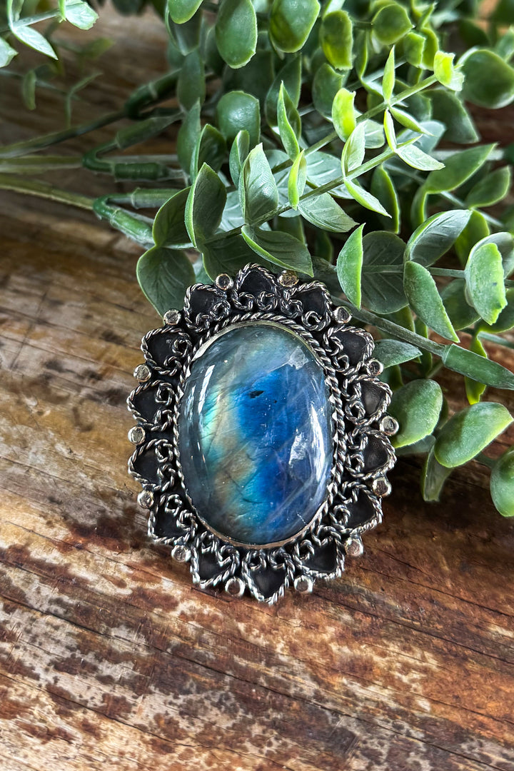 My favorite Memories Ring - Labradorite - Adjustable Ring
