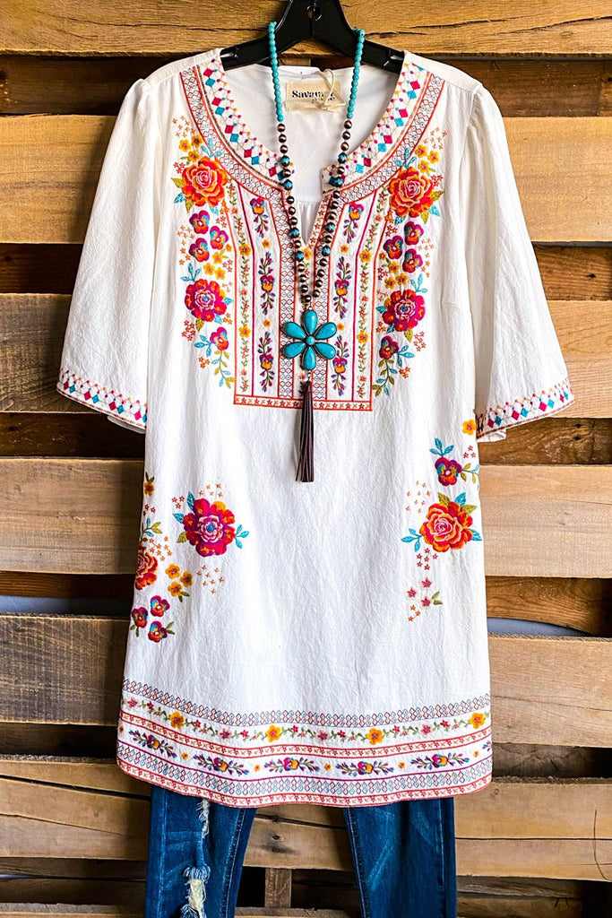 AHB EXCLUSIVE: In The Garden Tunic - Ivory - SALE