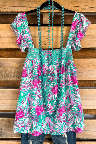 AHB EXCLUSIVE: Characteristic Of The Heart Thick Stich Duster - Teal Green/Gold