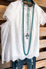 Touch Of Grace Top - White - 100% COTTON