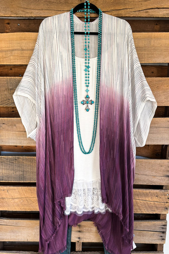 Crystal Secrets Kimono - Purple