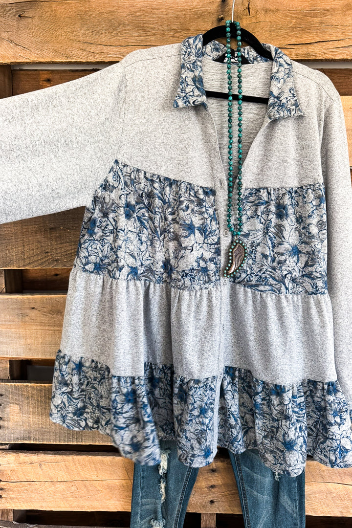 Carefree Afternoon Tunic - Gray