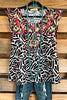 Making A Difference Top -Ivory Black - SALE