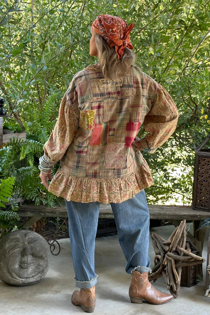 Around the Meadow Top - Tan - 100% Cotton