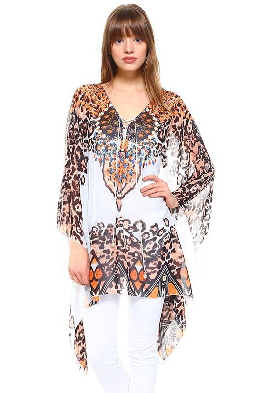 Wild Thing Kaftan - Ivory [product type] - Angel Heart Boutique