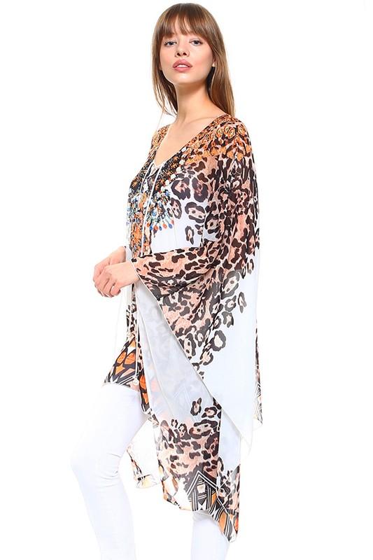 Wild Thing Kaftan - Ivory [product type] - Angel Heart Boutique