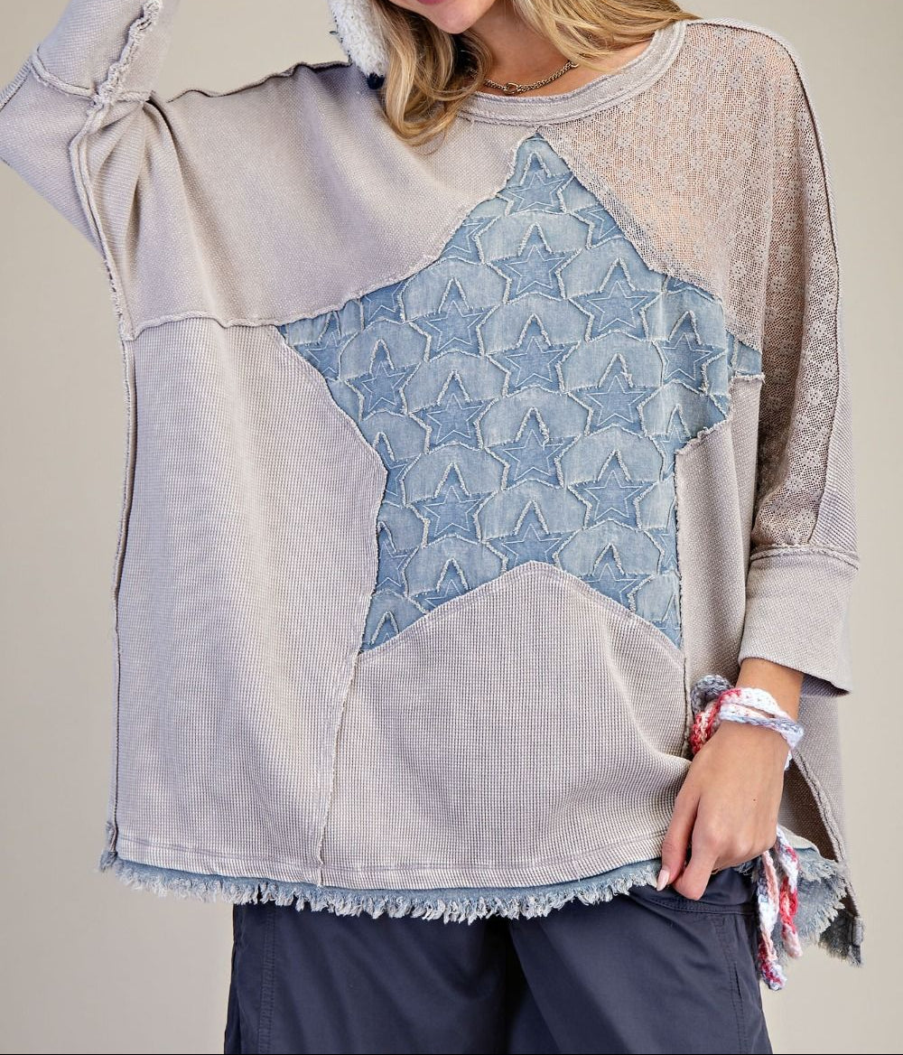 Star Energy Top - Gray - 100% Cotton