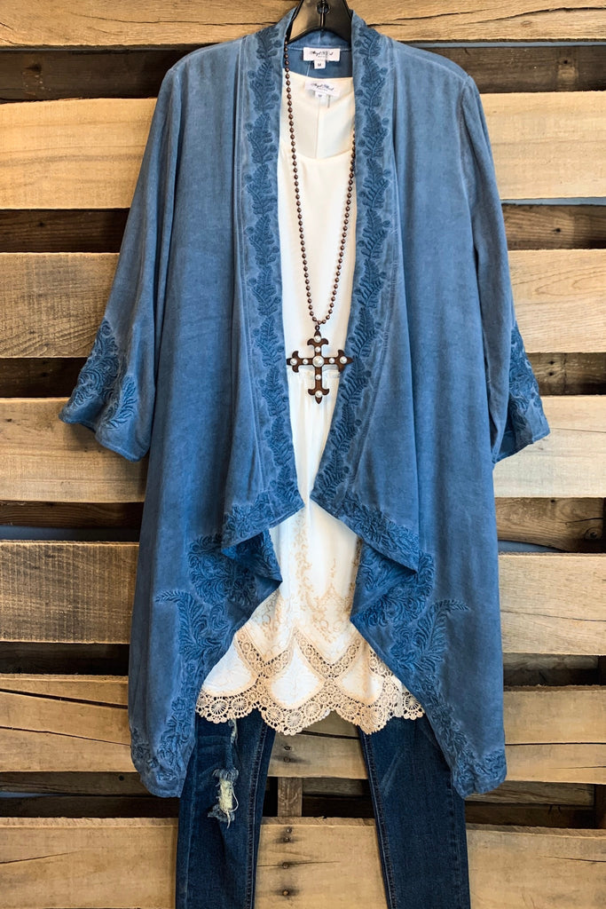 AHB EXCLUSIVE:  Within My Means Cardigan - Denim