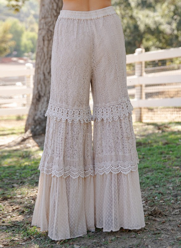 Heirloom Lace Pants - 100% Cotton - Natural