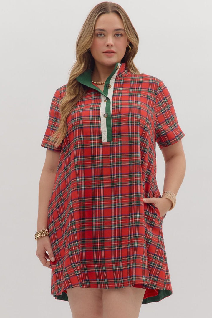 Merry and Bright Dress - Red