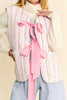 Love And Bow Ties Quilted Vest - Pink - 100% COTTON - SALE