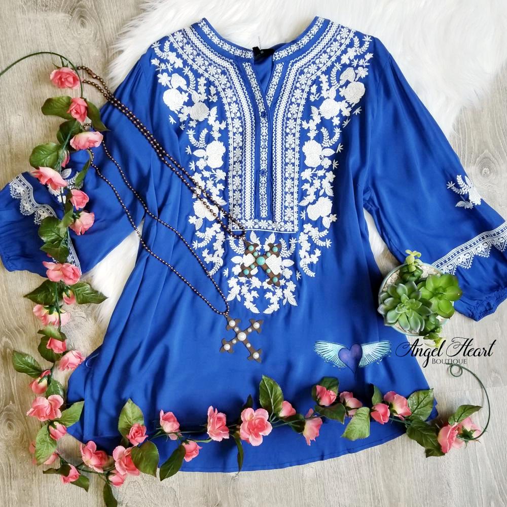 Couldn't Love You More Top - Denim Blue [product type] - Angel Heart Boutique