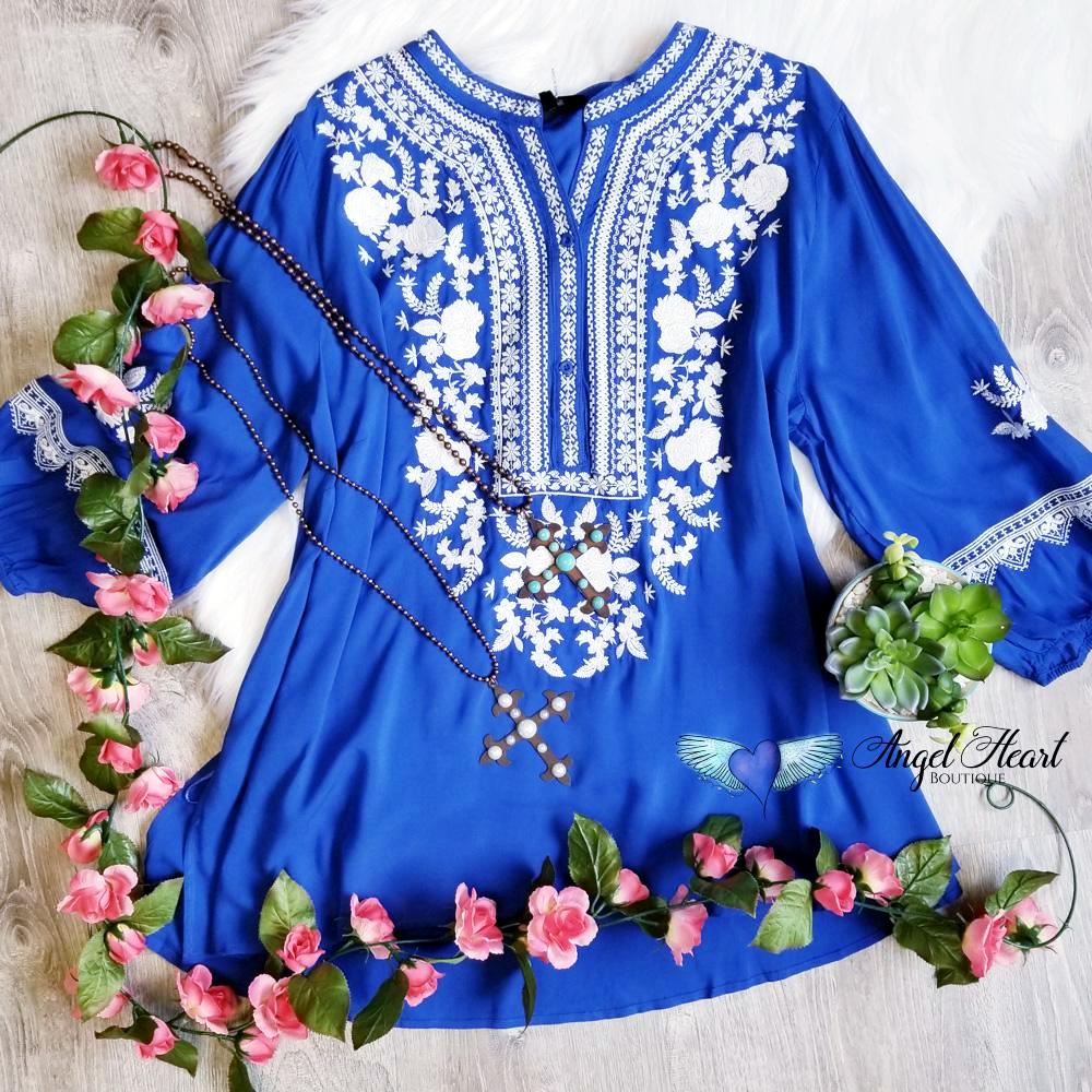 Couldn't Love You More Top - Denim Blue [product type] - Angel Heart Boutique
