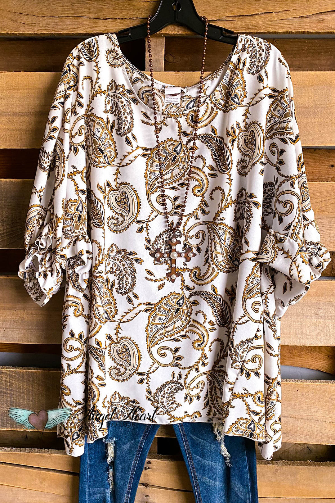 Positively Paisley Flow Top - Ivory - SALE