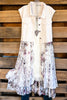 AHB EXCLUSIVE: Run To You Vest - Ivory/Floral - 100% COTTON
