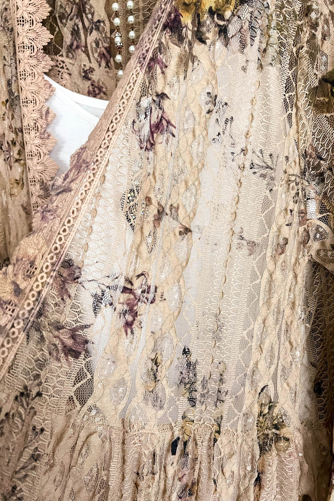 AHB EXCLUSIVE: Embrace The Joy Cardigan - Taupe/Yellow Flower