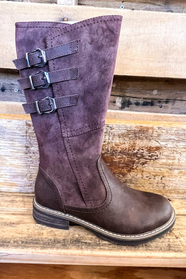 Delightful Step Boots - Brown - SALE