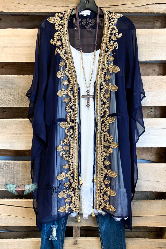 AHB EXCLUSIVE:  All That You Ever Dreamed Kimono - Navy - SALE