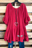 AHB EXCLUSIVE: The It Girl Oversized Tunic -Crimson