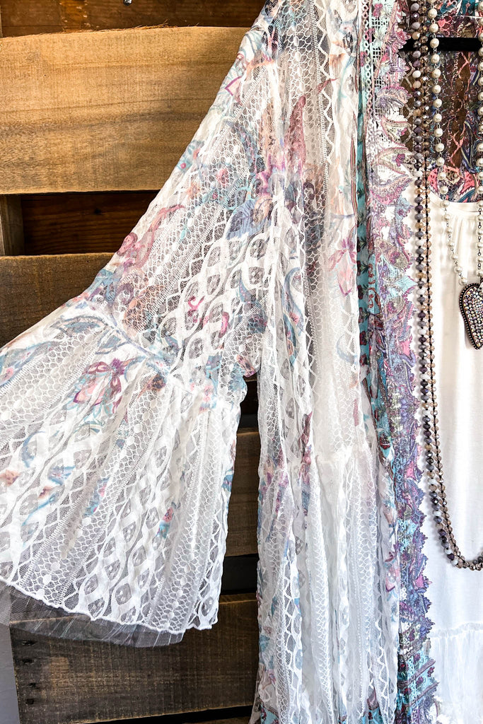 AHB EXCLUSIVE: Embrace The Joy Cardigan - IV/Turq.