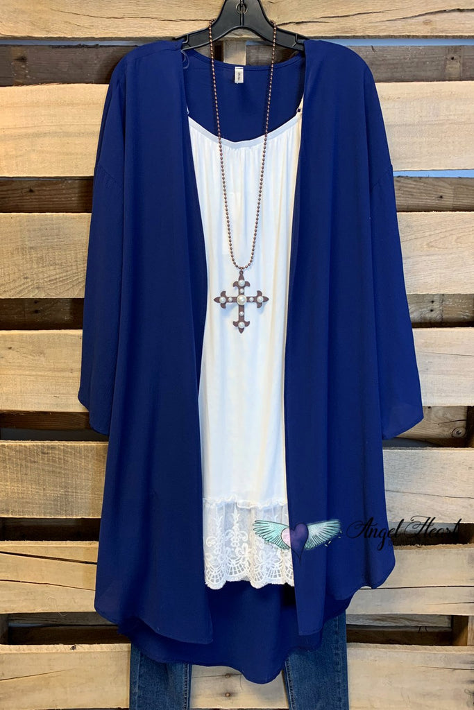 Basic Instincts Cardigan - Navy [product type] - Angel Heart Boutique