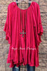 The It Girl Tunic -Crimson - Sassybling - Tunic - Angel Heart Boutique 