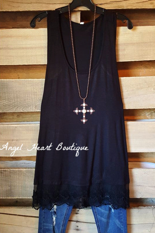 Extender: Slip on Tank/Tunic - Black - Emerald - Dress - Angel Heart Boutique 